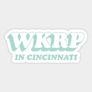 WKRP in Cincinnati Vintage Mint Green v2 Sticker